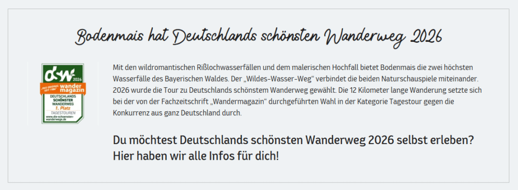 Wilde-Wasser-Tour - Schönster Wanderweg 2026
